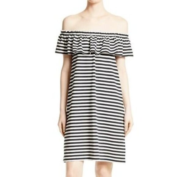 KATE SPADE Broome Street Striped Off the Shoulder Dress Sz S NEW w/o tags - Picture 4 of 5